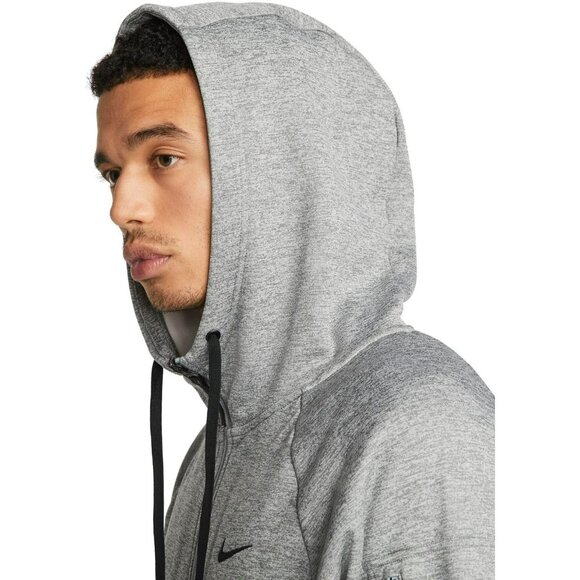 Nike Men's Therma Fit Hoodie Fitness Full Zip Heather Grey Size L DQ4830-063 - Picture 3 of 7